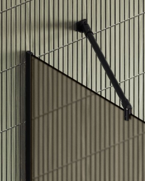 Душевая перегородка MaybahGlass MGD-697-6у 79см чёрный